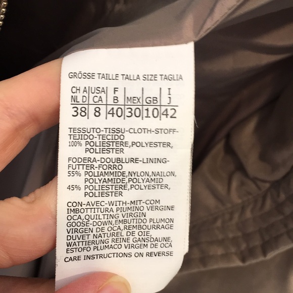 Maxmara Studio Down Feather Coat Size 8 - Picture 7 of 10